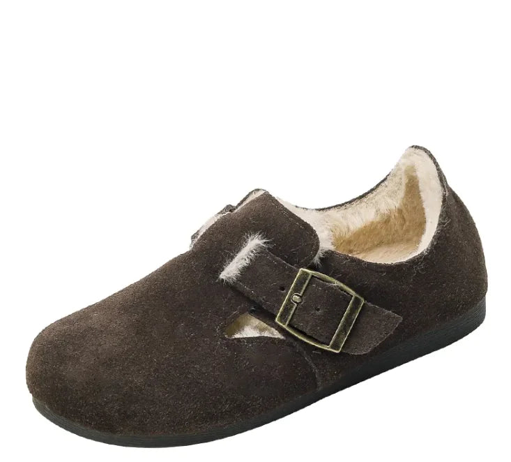Zapatos de Invierno de Cuero Plush Chic