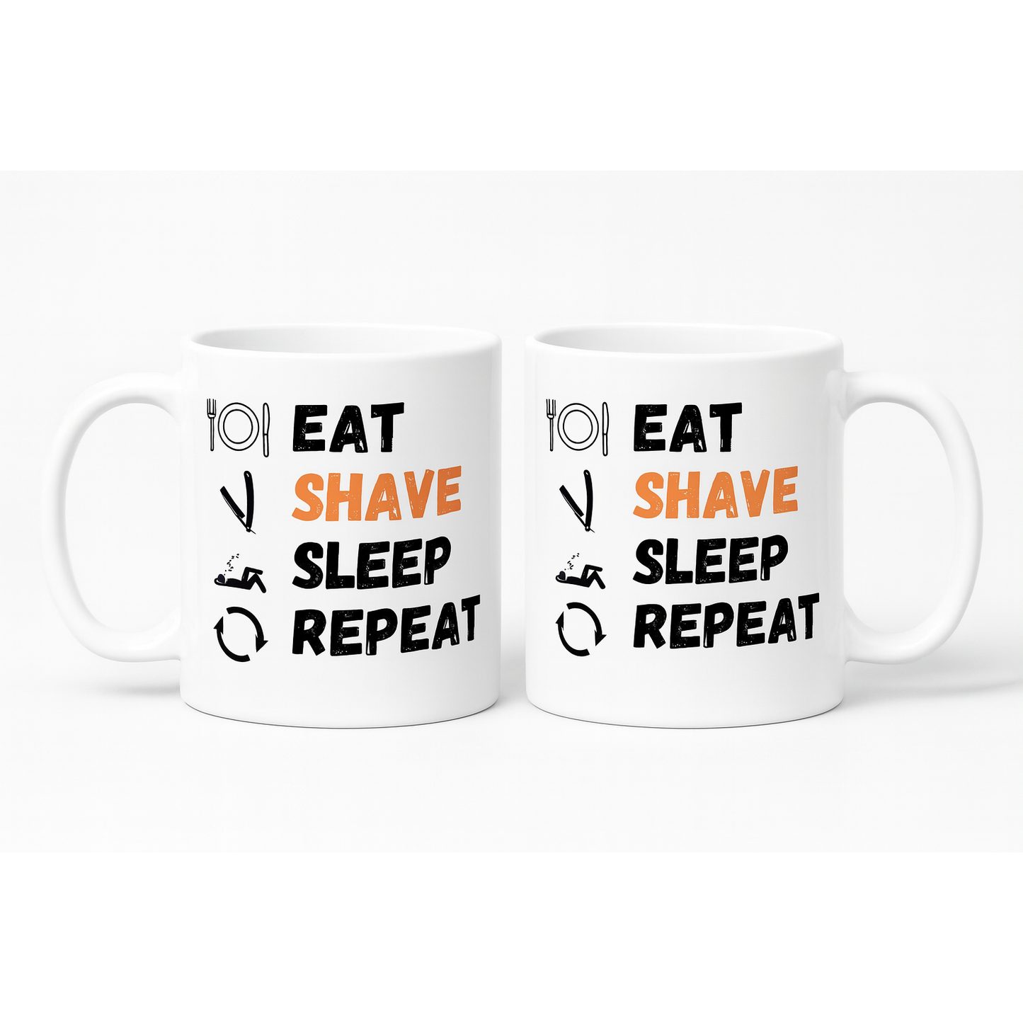 Taza de Cerámica Pasteur Come Afeita Duerme Repite
