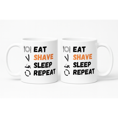 Pasteur Eat Shave Sleep Repeat Ceramic Mug