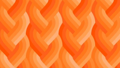 Echo Braid Orange Cotton Fabric - 44" / 45" per Yard