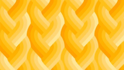 Echo Braid Yellow Cotton Fabric - 44" / 45" per yard