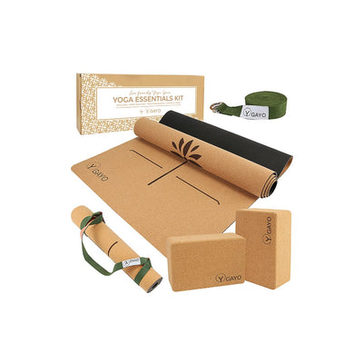 Sustainable Cork Yoga Essentials Set for Mindful Practice - Korvel