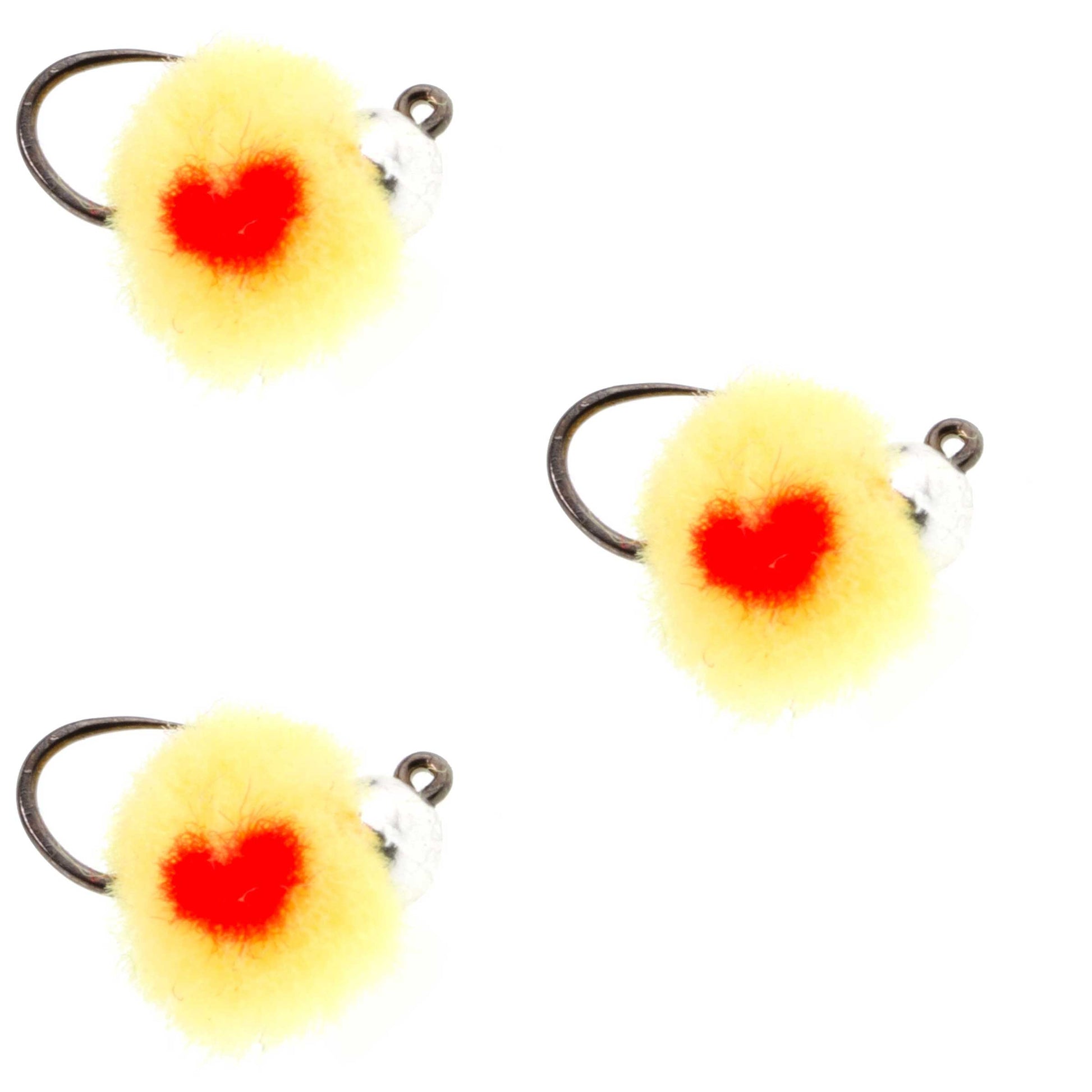 3 Pack Tungsten Bead Tactical Euro Jig Barbless Czech Nymph Fly - Size 14 - Korvel