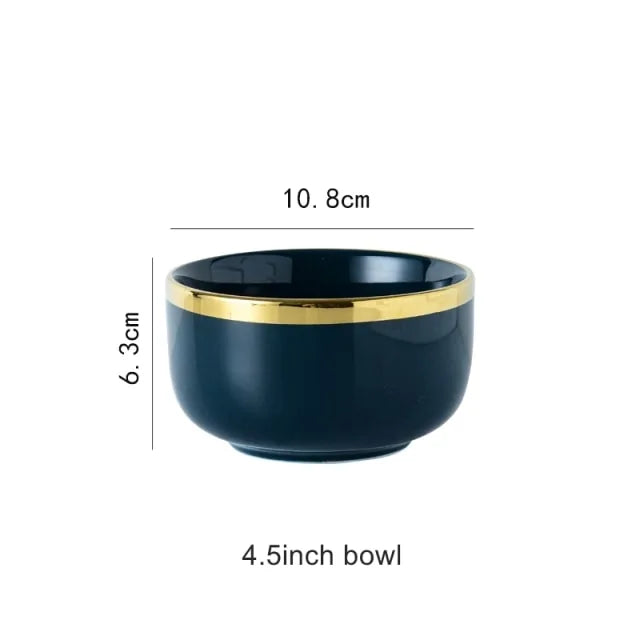 Elegant Blue Porcelain Dinner Plates