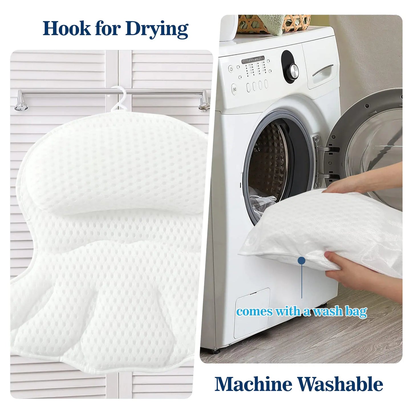 Coussin de Bain de Luxe pour le Soutien du Cou et du Dos