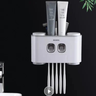 Soporte para Cepillos de Dientes y Vaso Multiusos