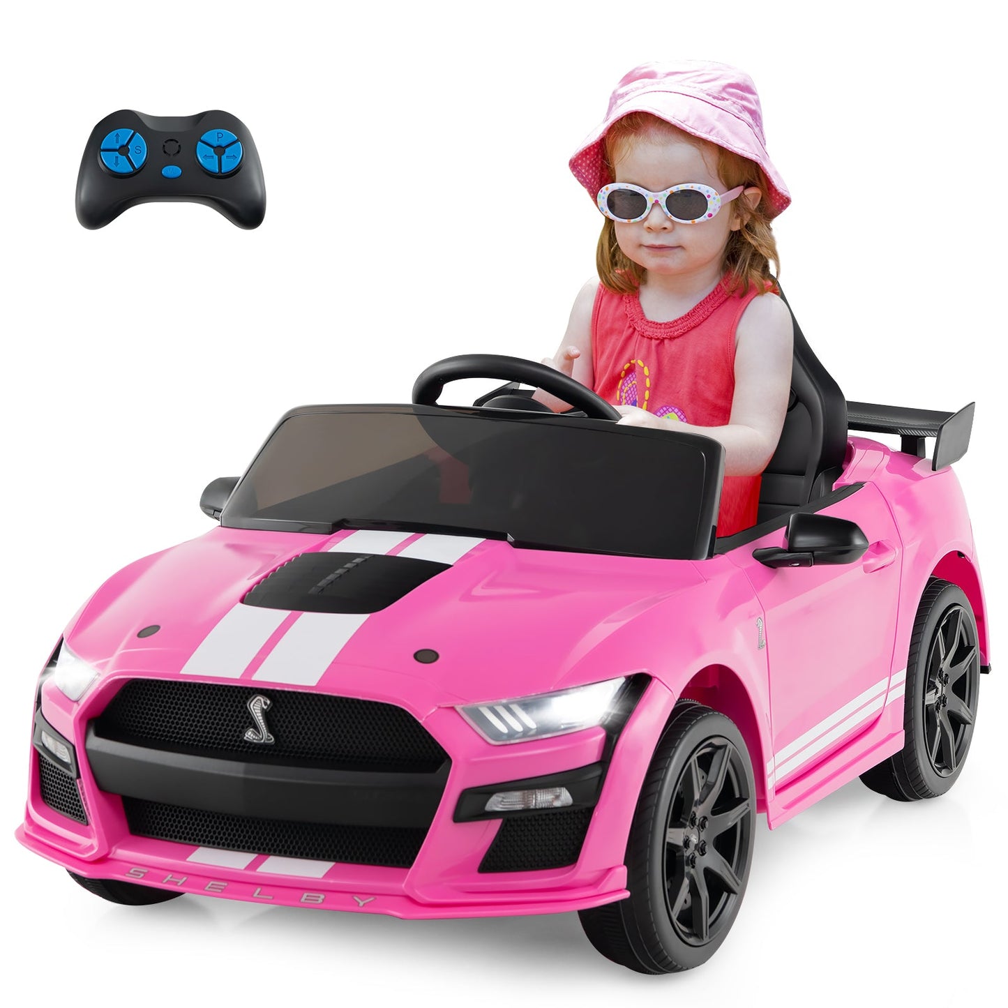 Voiture électrique pour enfants 12V Ford Mustang Shelby GT500 - Rose