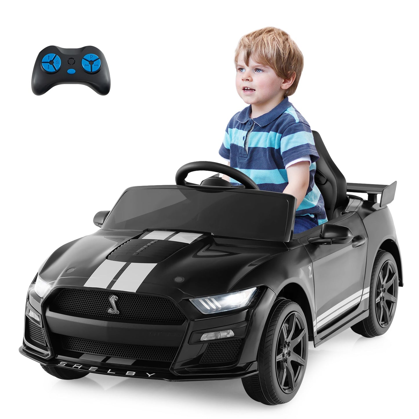 Voiture électrique pour enfants Ford Mustang Shelby GT500 12V - Noir