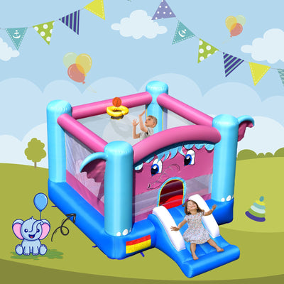 3-in-1 Elephant Theme Inflatable Castle