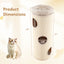 Caverne pour Chats Élevée de 49 Pouces - Maison à 4 Niveaux pour Chats Multiples