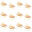 Premium Barbless Yellow Elk Hair Caddis Dry Flies - 12 Pack, Size 16 - Korvel