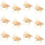 Premium Barbless Yellow Elk Hair Caddis Dry Flies - 12 Pack Size 14 - Korvel