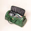 Emerald Green Leather Weekender Duffle Bag