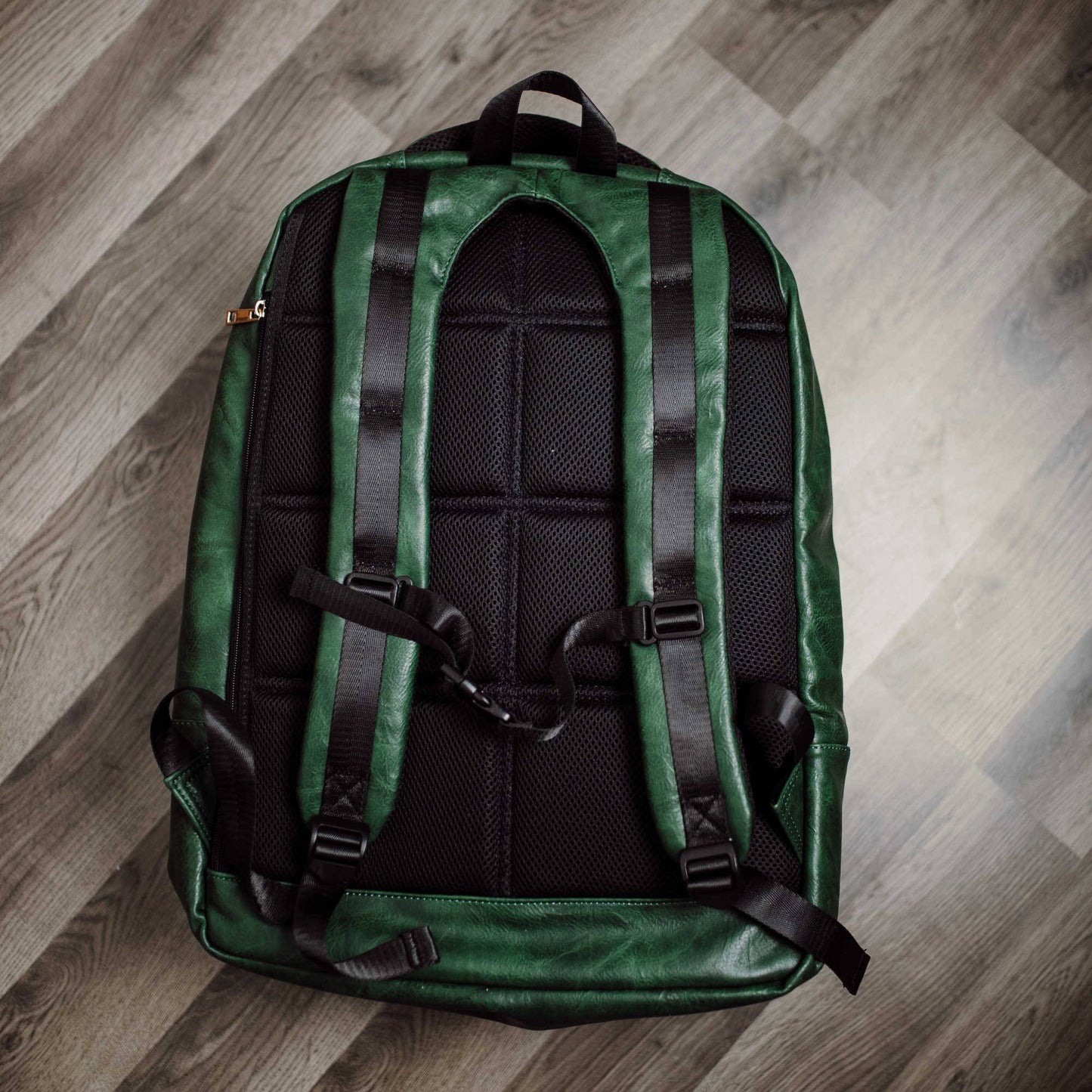 Bolso de viaje de piel verde esmeralda (diseño XL)