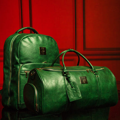 Emerald Green Dual Bag Collection: Stylish Commuter Backpack & Duffle - Korvel
