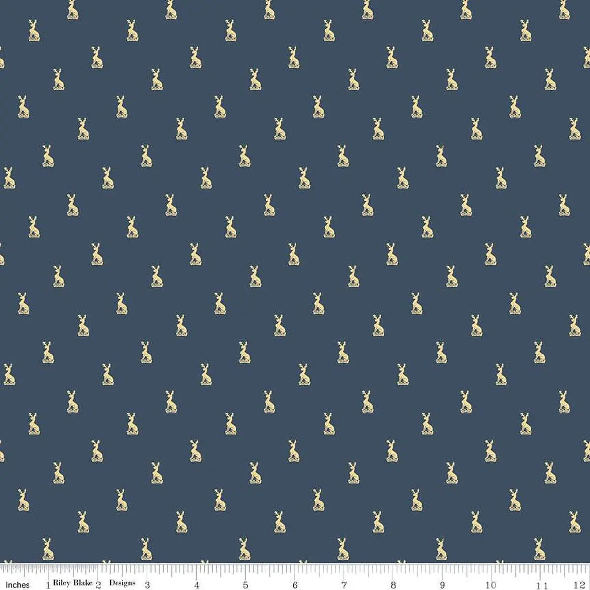 Tissu Navy avec Blason de la Famille Emma Austen - 43"/44" par Yard