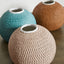 African Bibi Papier Vase - Pink, Rust, and Blue