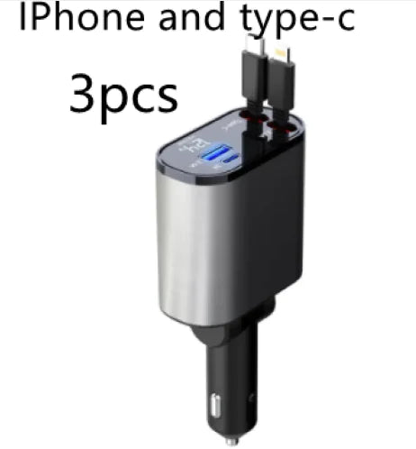 Chargeur de voiture en métal premium - Adaptateur USB-C super rapide 100W