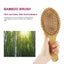 Brosse à cheveux démelante en bambou naturel MRD
