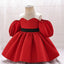 Vestido de Bautizo con Mangas Abullonadas para Niñas en Ocasiones Especiales