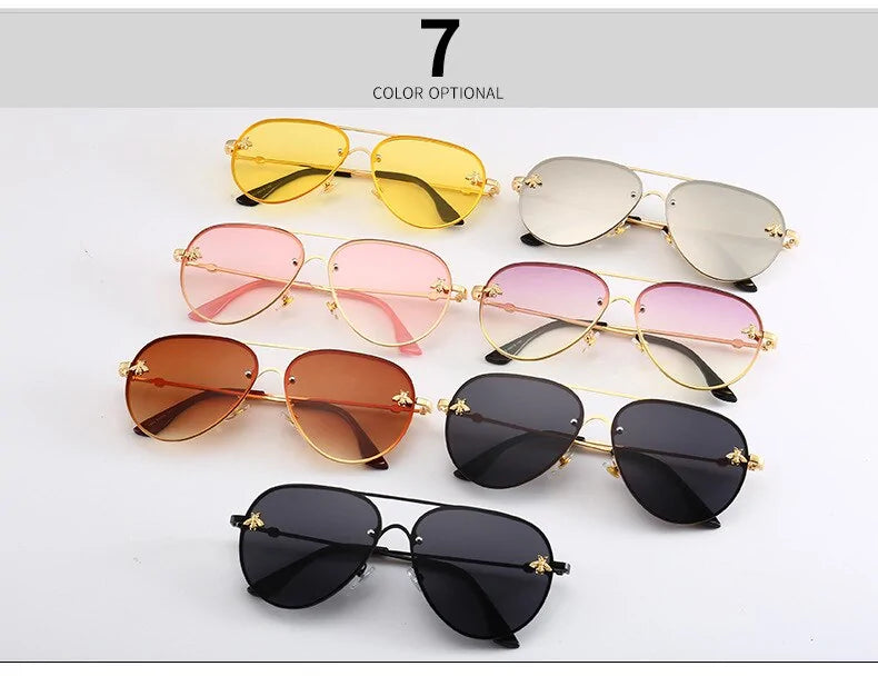 Gafas de sol piloto de lujo Bee