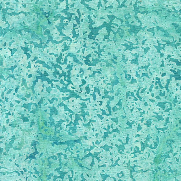 Tissu Batik Essence Grunge Texture Multi Teal Aqua - 44"/45" par yard