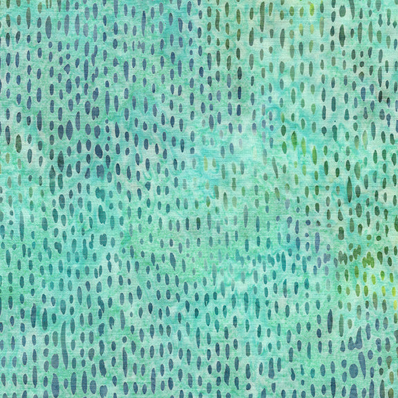 Essence Rainfall-Teal Aqua Batik Fabric - 44"/45" Per Yard