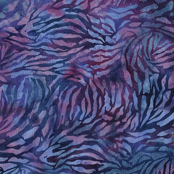 Tela Batik Multi Púrpura Magenta Raya Tigre Essence