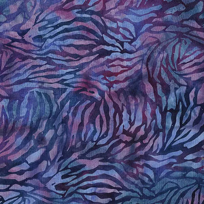 Essence Tiger Stripe Multi Purple Magenta Batik Fabric