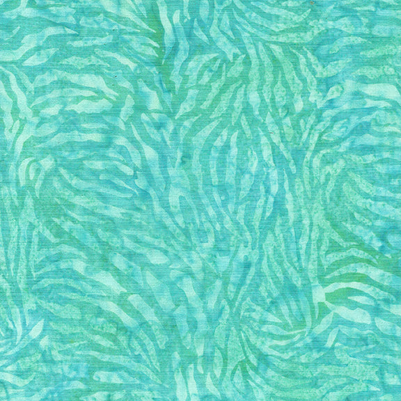 Tissu Batik Scuba Essence Rayures Tigre-Teal - 44"/45" par Yard