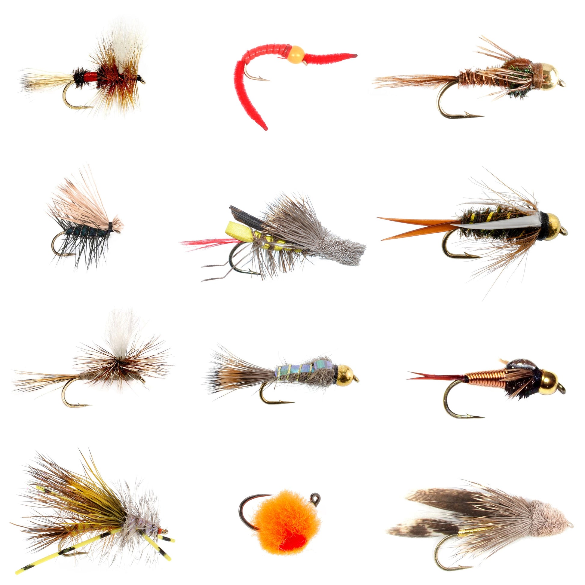 Ultimate Trout Fly Collection - 12 Premium Flies with Storage Box for Successful Fishing - Korvel