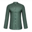 Solid Color Long Sleeve Button Stand Collar Men's Shirt