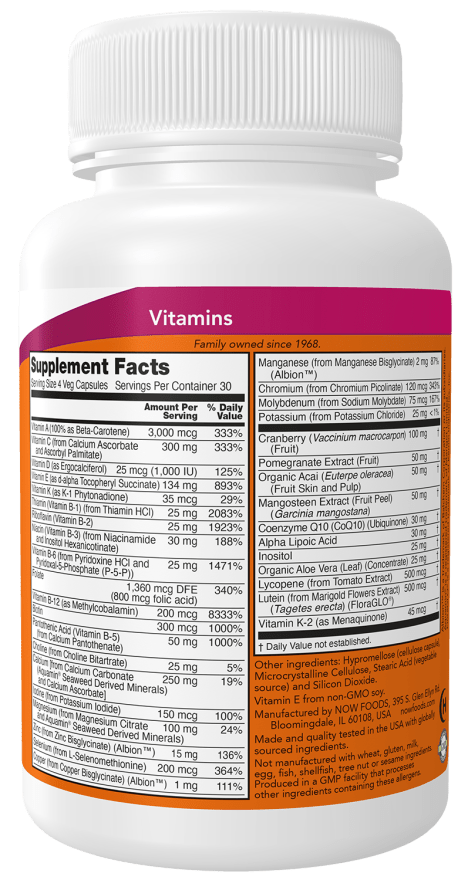 Multivitamínico sin hierro para mujeres Eve