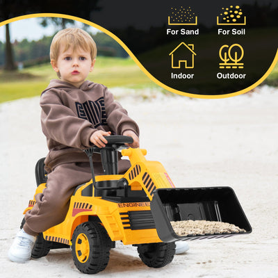 Adjustable Bucket Excavator Digger Toy - Yellow