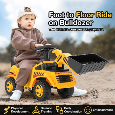 Adjustable Bucket Excavator Digger Toy - Yellow