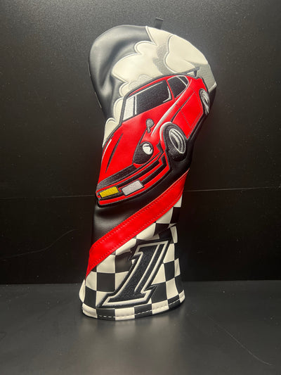 Couvre-club de golf élégant inspiré des voitures de course