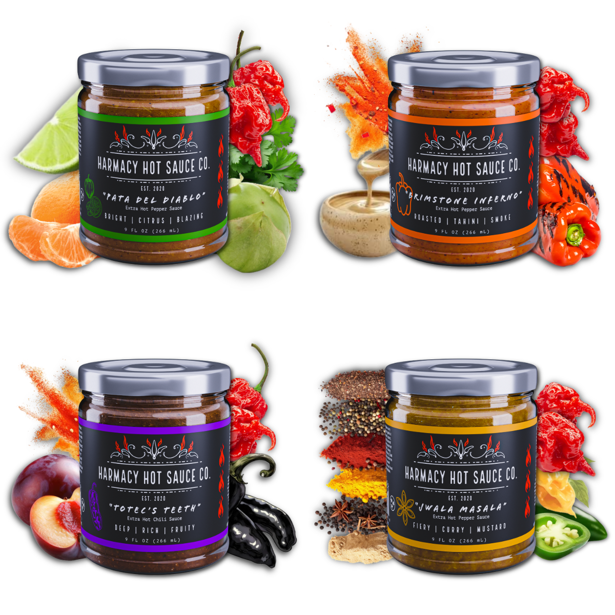 La collection de sauces piquantes Infernal Four