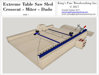 Extreme Crosscut Miter Dado Table Saw Sled Plans