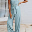 Tied Cutout Tube Wide Leg Jumpsuit - Korvel