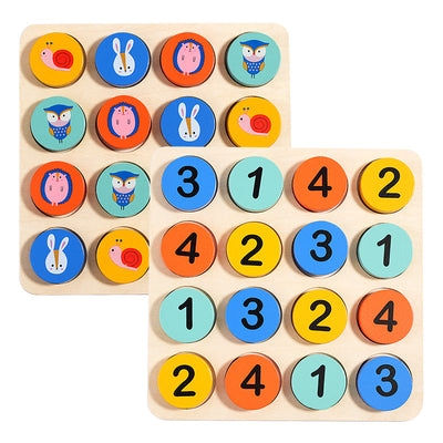Puzzle early education, children's toys, thinking enlightenment, kindergarten, simple entry-level Sudoku puzzle game - Korvel