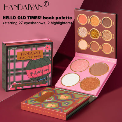 HANDAIYAN 31 Colors Eyeshadow Palette & Blush Highlighter Set