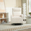 Silla mecedora giratoria tapizada JiaDa en beige