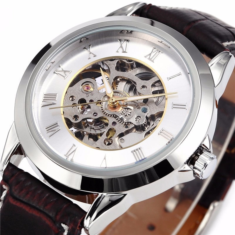 SHENHUA Men's Fashion Hollow out Watch Antique Fully Automatic Mechanical Watch - Korvel