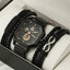 Fashion New Double Layer Square Shell Belt Casual Men's Sports Bracelet Set Quartz Watch - Korvel