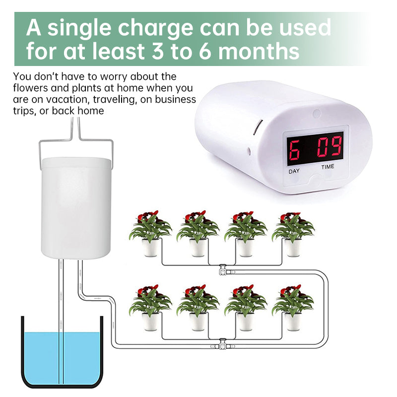 2/4/8/16 - Head Automatic Irrigation Controller, Plant & Flower Sprinklers, Drip Irrigation Kit, Potted Timer - Korvel