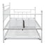 Light Grey Metal Double Bed with Trundle
