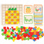 Wooden children's mosaic 3D building blocks, three-dimensional puzzle, children's color cognition, early education and puzzle game - Korvel