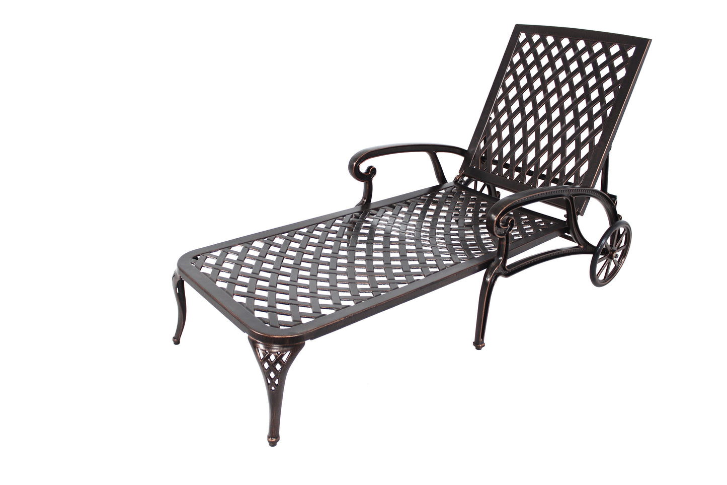 Aluminium Cast lounge chair 1pcs brown - Korvel