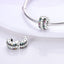 Copper plated S925 silver FOREVER colorful heart clip beads string DIY bracelet necklace - Korvel