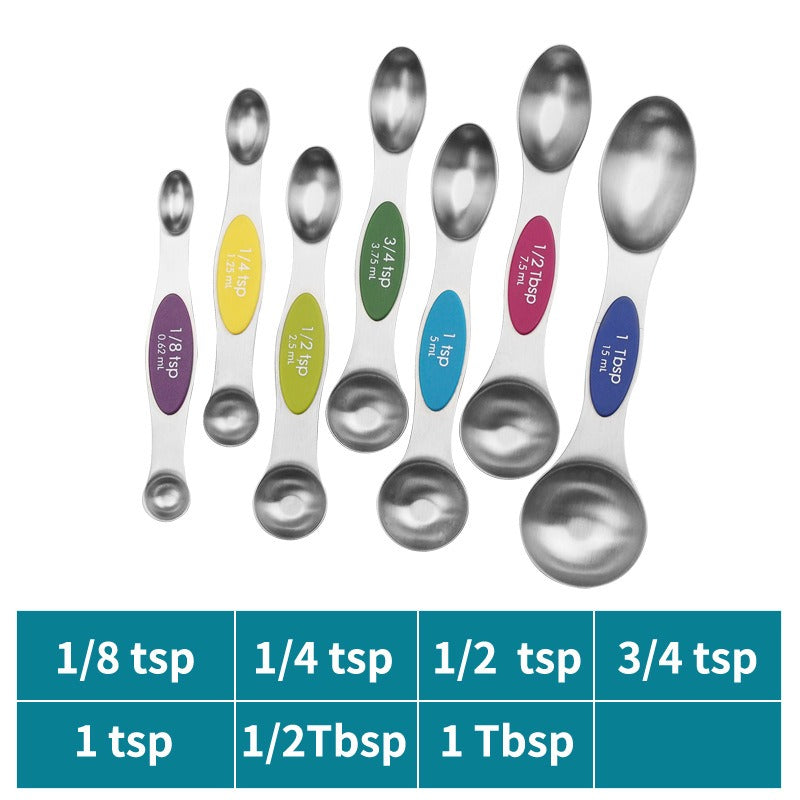 Magnetic Double Head Measuring Spoon Set - 9 Pieces